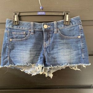 {Express} Jean Shorts with Frayed Bottom - Size 2